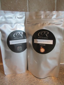 Tea for two! My delivery of Rooibos teas courtesy of Chateau Rouge.